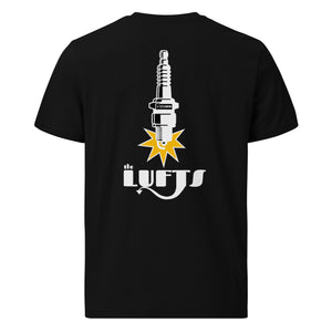 Back view of The Lufts Classic Logo T-Shirt Dark in black by Vintage Vices