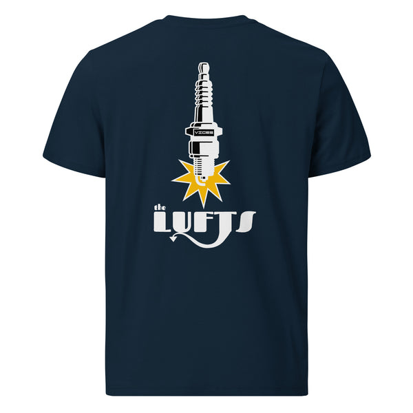 Back view of The Lufts Classic Logo T-Shirt Dark in French navy by Vintage Vices
