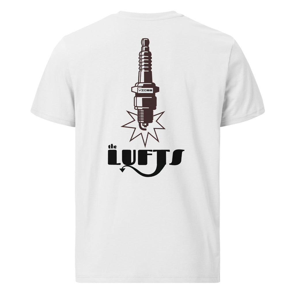 Back view of The Lufts Classic Logo T-Shirt in white by Vintage Vices