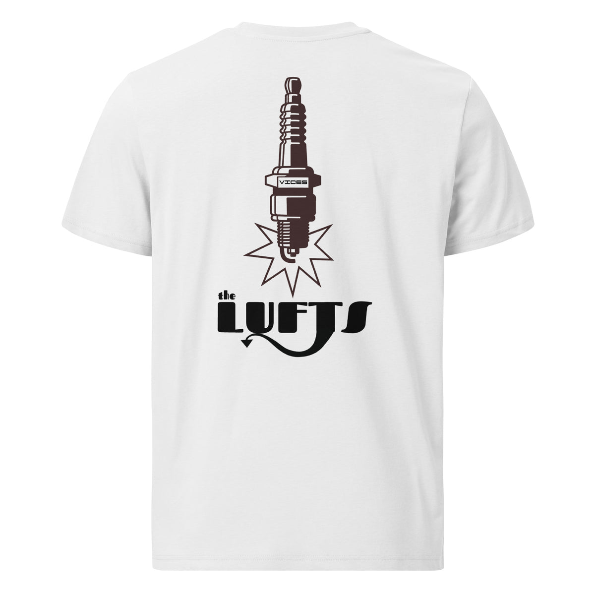 Back view of The Lufts Classic Logo T-Shirt in white by Vintage Vices