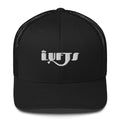 Front view of The Lufts Trucker Cap in black by Vintage Vices