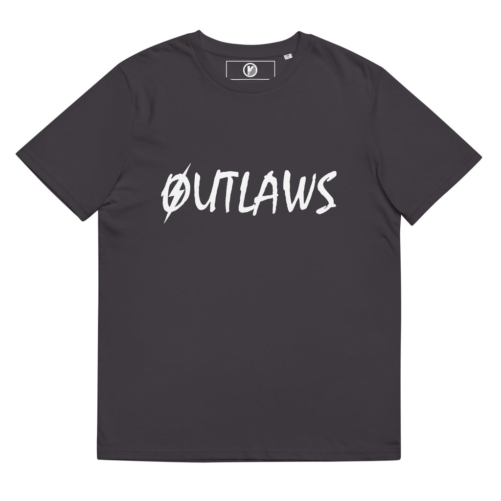 Front view of The Outlaws Botox T-Shirt in anthracite by Vintage Vices