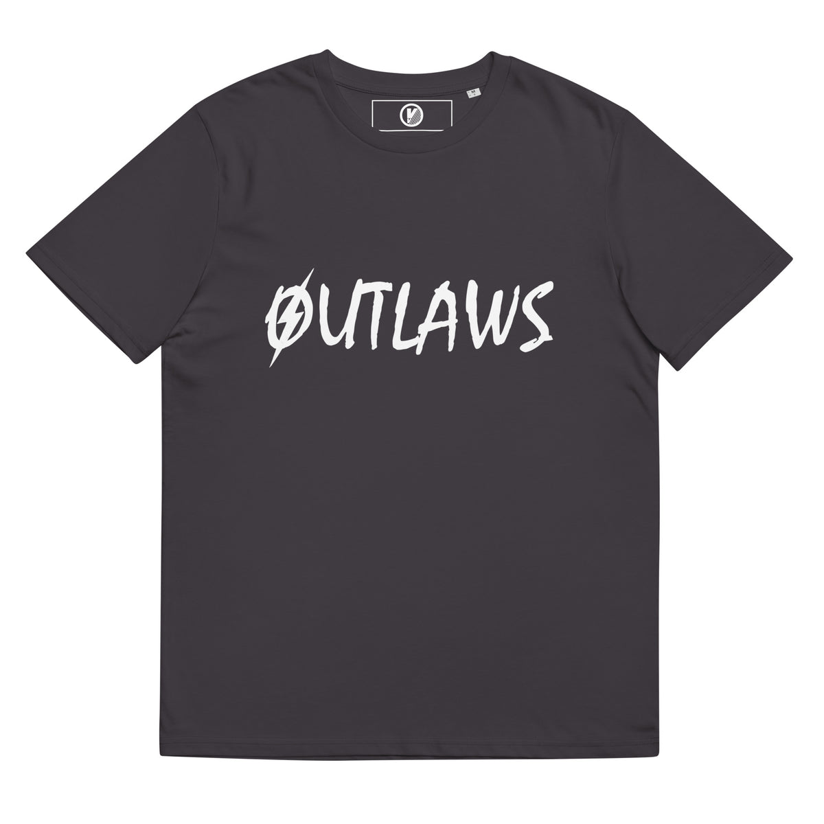 Front view of The Outlaws Botox T-Shirt in anthracite by Vintage Vices