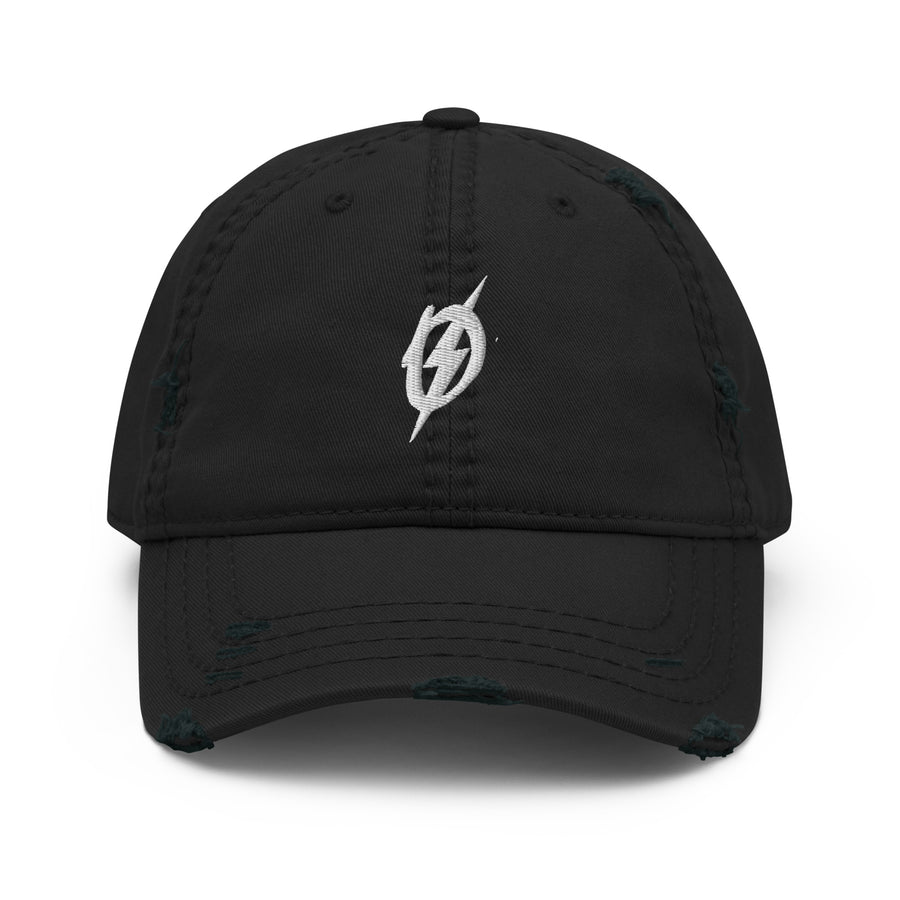 Front view of The Outlaws Classic Logo Hat in black by Vintage Vices