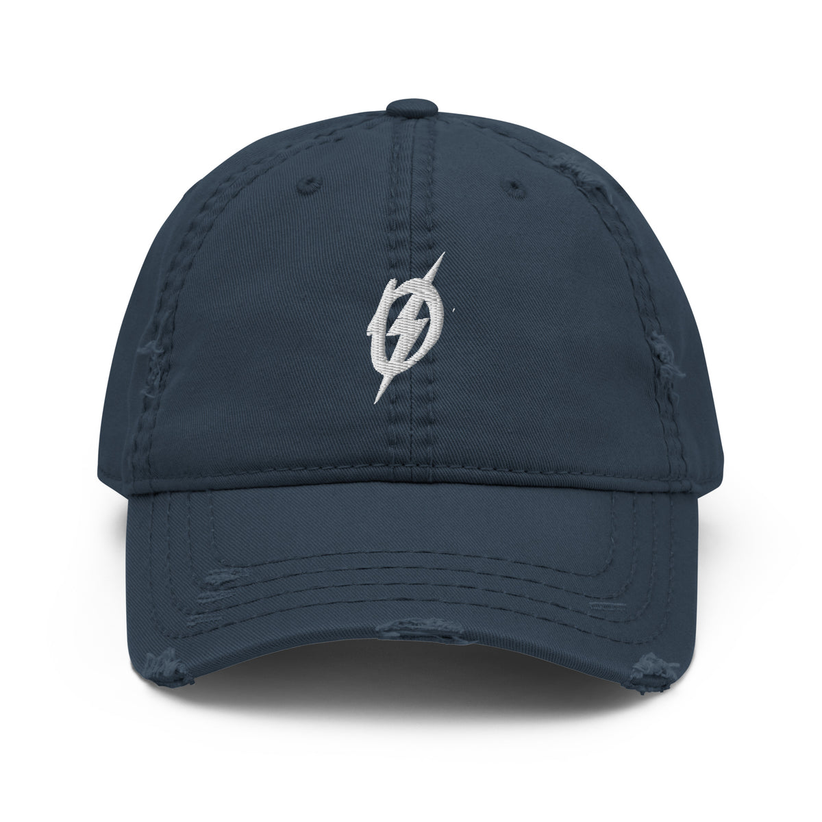 Front view of The Outlaws Classic Logo Hat in navy by Vintage Vices