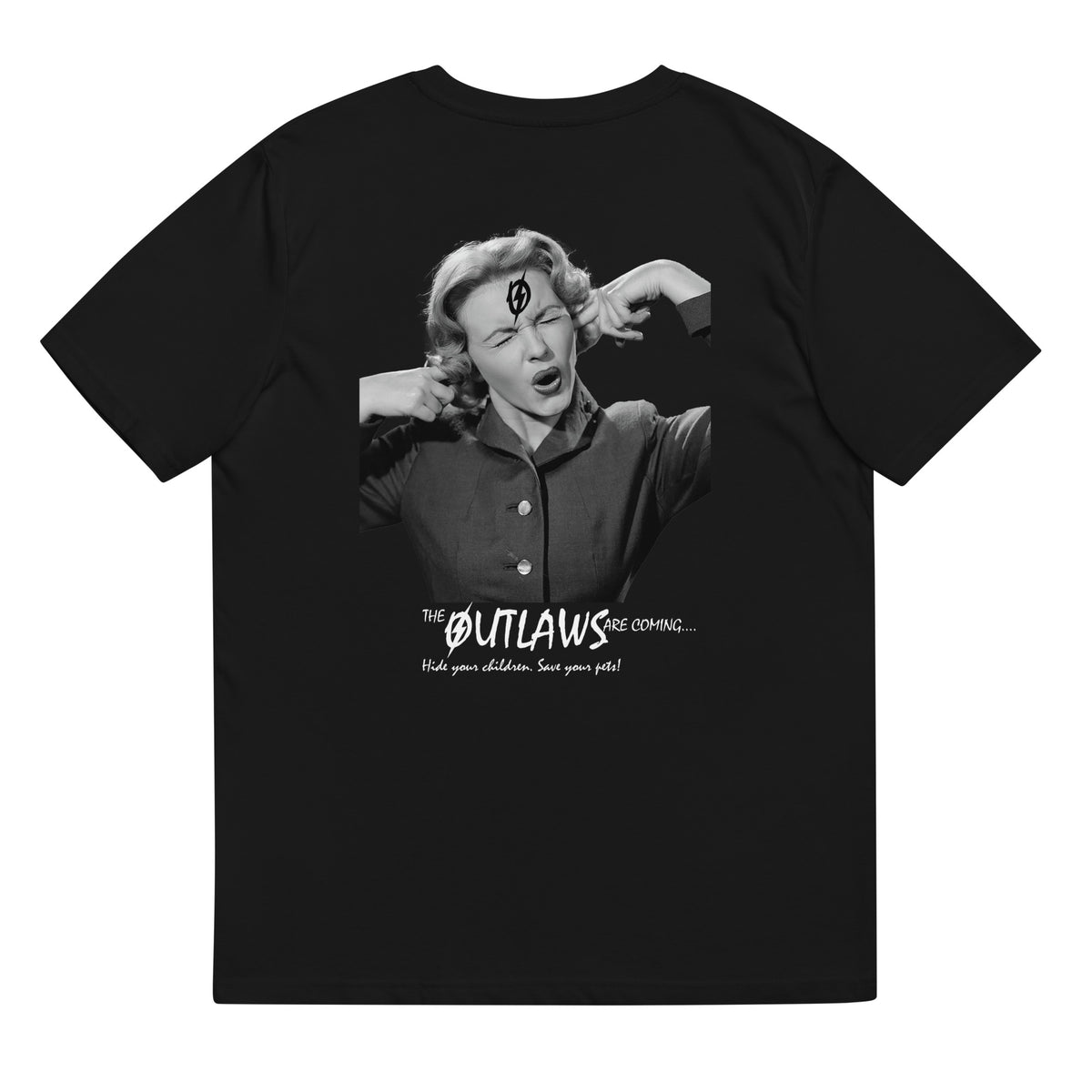 Back view of The Outlaws Scream 2 T-Shirt in black by Vintage Vices