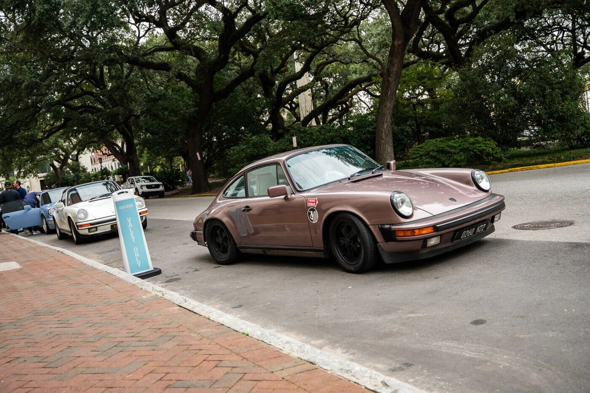 Classic coupe under the oaks in Savannah